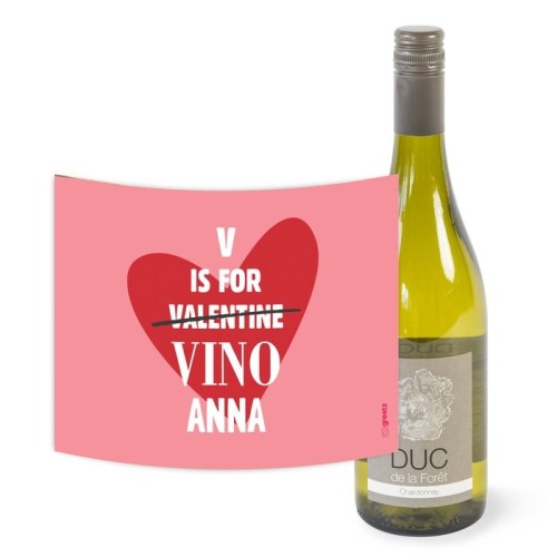 Duc de la Foret | Chardonnay | Valentine with your own name | 750 ml